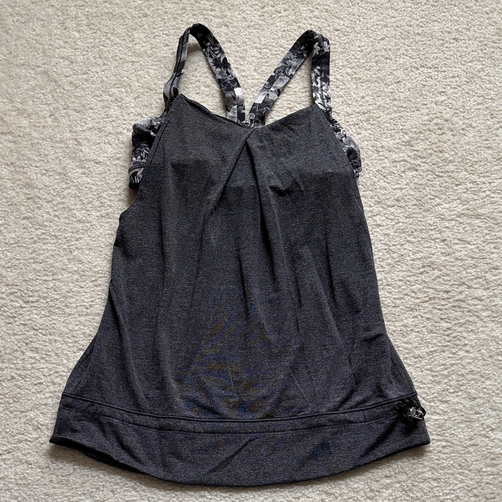 Black/Grey Lululemon Athletic Tank Top